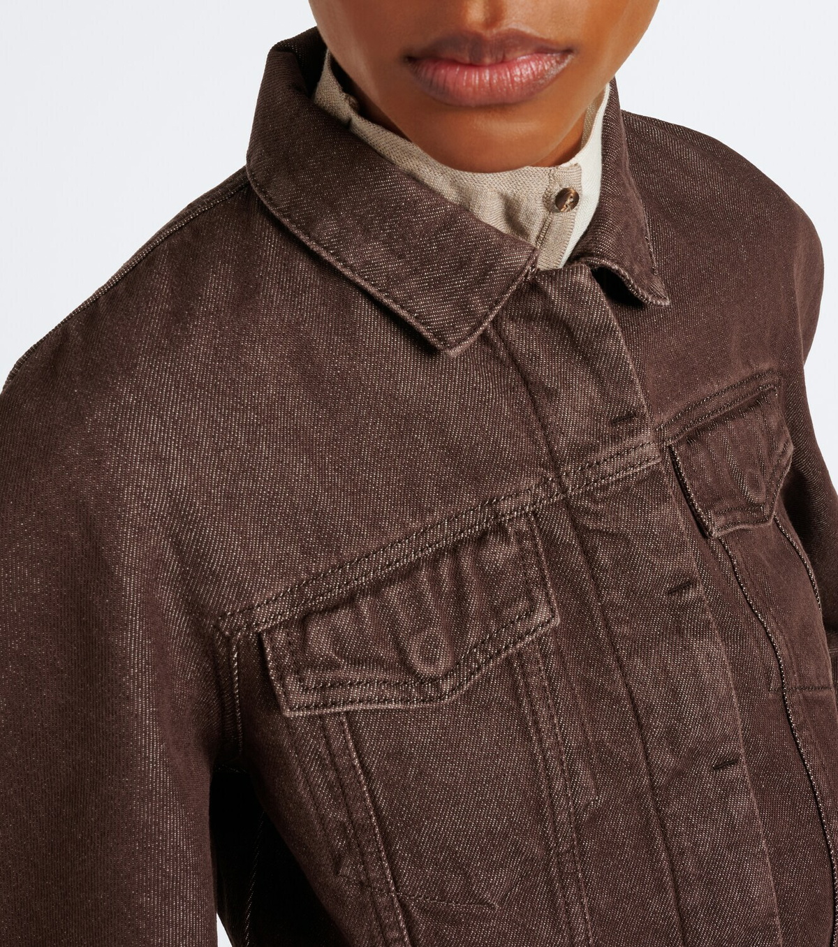 Jacquemus Ovalo cropped denim jacket