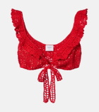Anna Kosturova Crochet cotton bra top