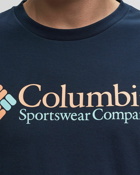 Columbia Csc Basic Logo Short Sleeve Blue - Mens - Shortsleeves