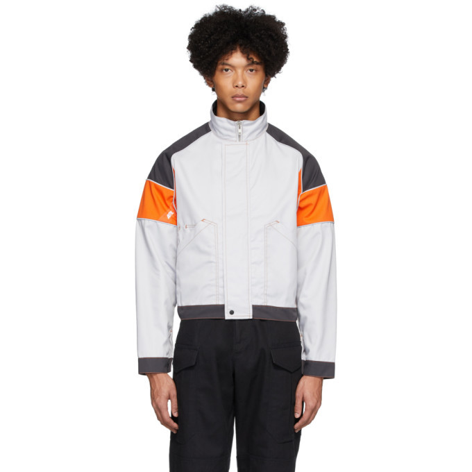 Affix Grey and Orange Work Jacket Affix