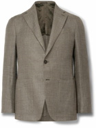 Caruso - Aida Slim-Fit Linen and Wool-Blend Hopsack Blazer - Green