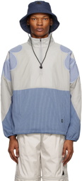Perks and Mini Blue & Gray Gesture Microgrid Jacket