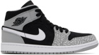 Nike Jordan Black & Gray Air Jordan 1 Mid Sneakers
