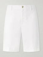 Canali - Straight-Leg Stretch Cotton-Blend Gabardine Shorts - White