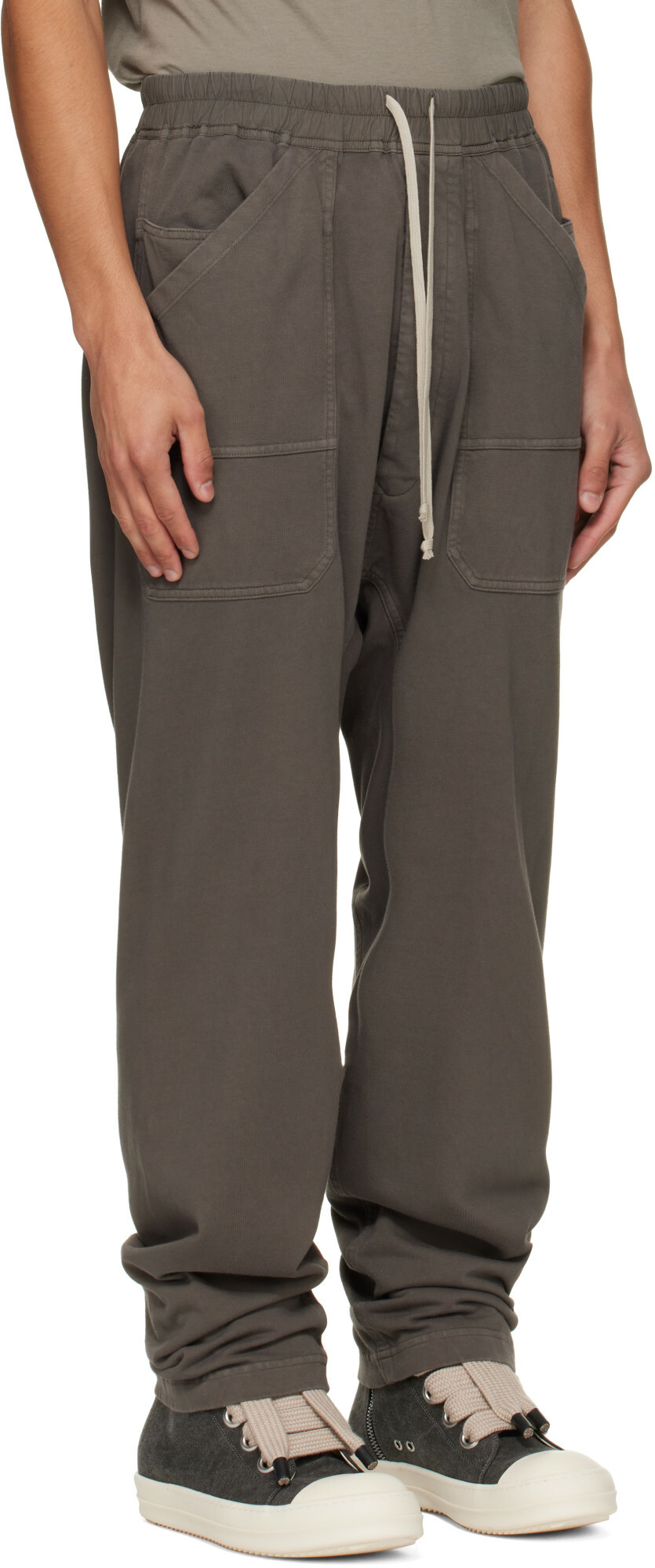 Rick Owens DRKSHDW Gray Tower Classic Drawstring Cargo Pants
