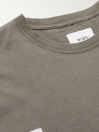 WTAPS - Logo-Appliquéd Cotton-Jersey T-Shirt - Gray