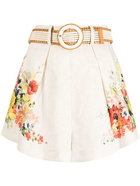 ZIMMERMANN - Floral Print Linen Shorts