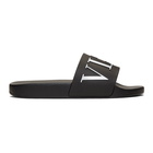 Valentino Black VLTN Pool Slides