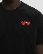 Comme des Garçons Play T-SHIRT DOUBLE BURGENDY EMBLEM KNIT Black Mens Shortsleefe
