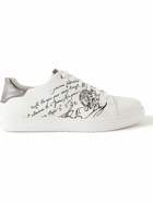 Berluti - Playtime Scritto Printed Venezia Leather Sneakers - White