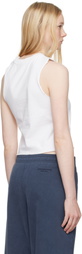 alexanderwang.t White Logo Muscle Tank Top