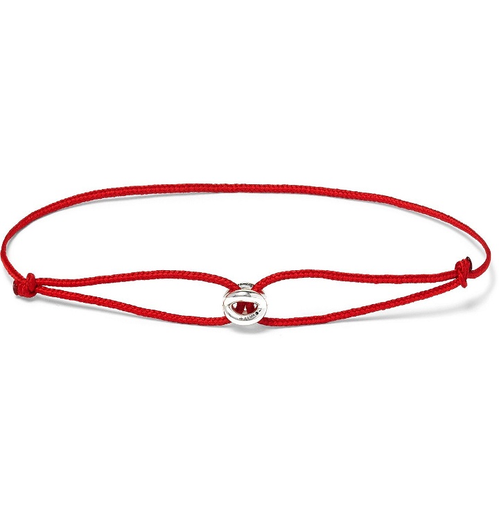 Photo: Le Gramme - Sterling Silver Cord Bracelet - Red