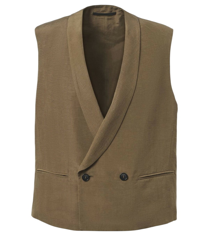 Photo: Giorgio Armani Linen-blend vest