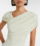 De La Vali Hela draped asymmetric jersey midi dress