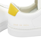 Common Projects Men's Retro Low Sneakers in White/Yellow