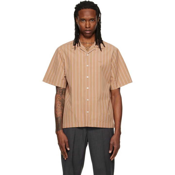 Photo: A.P.C. Beige Beckett Short-Sleeved Shirt