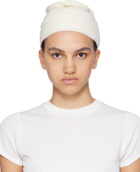 The Row Off-White Penelope Virgin Wool Cotton Beanie
