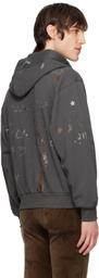 Praying Gray Mud Rhinestone Hoodie