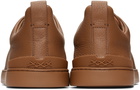 ZEGNA Brown Triple Stitch Sneakers