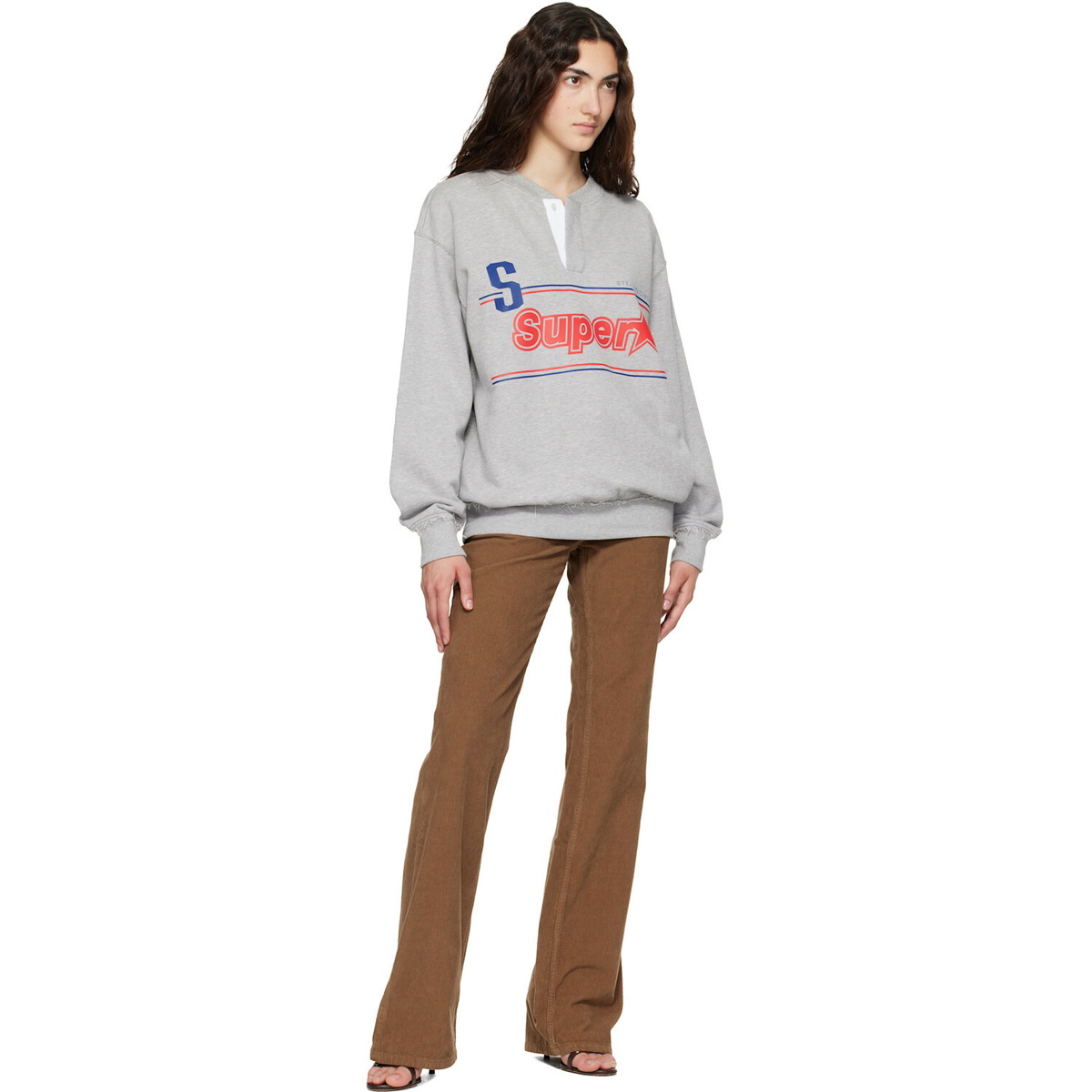 Stella McCartney Gray 'Superstar' Cotton Sweatshirt