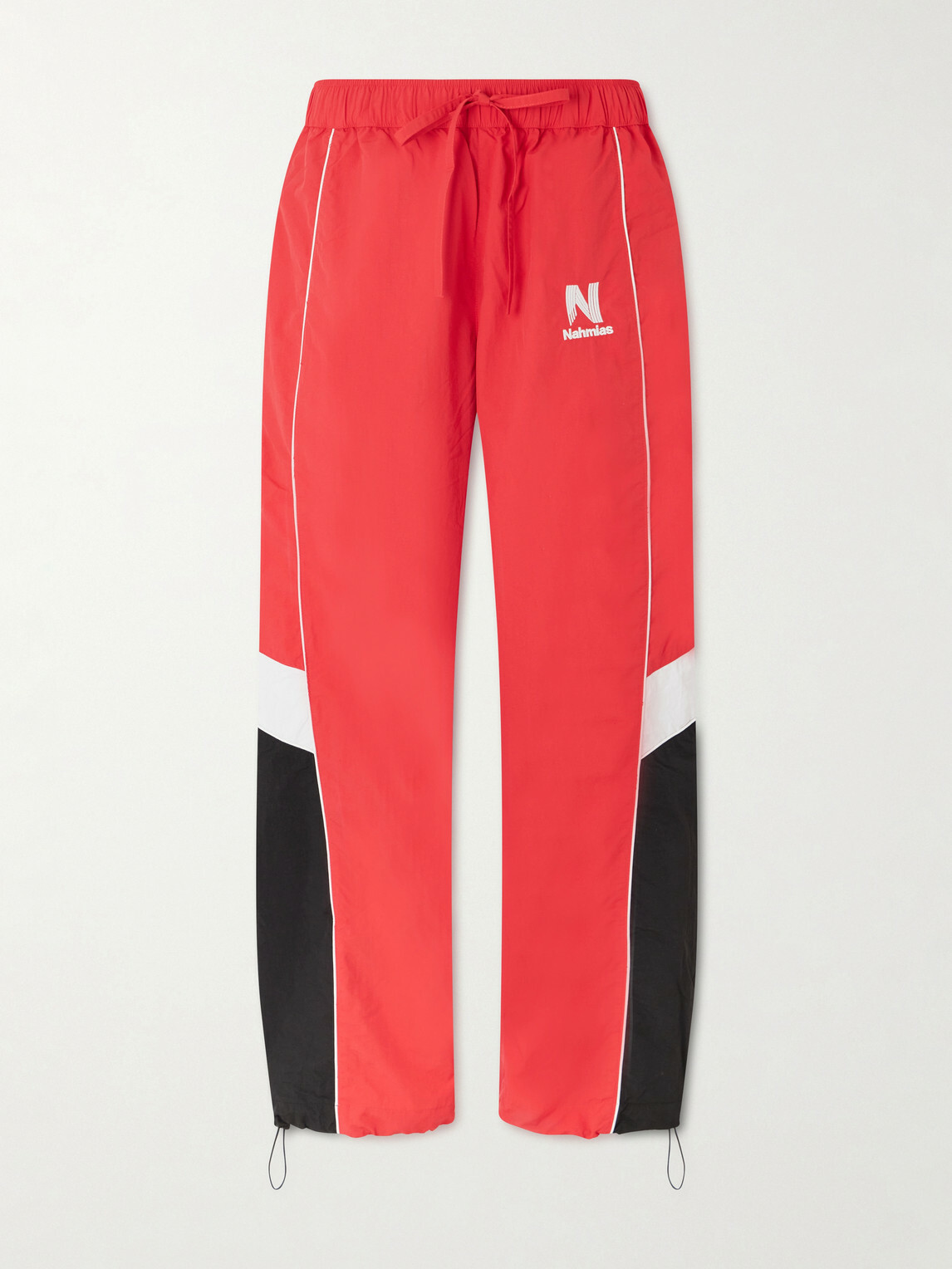 NAHMIAS - Straight-leg Logo-Embroidered Nylon Trousers - Red