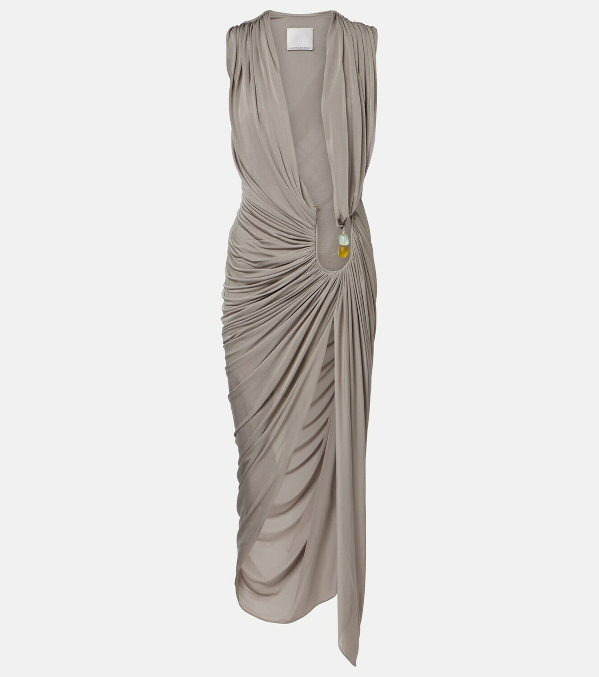 Christopher Esber Ripple embellished draped jersey gown