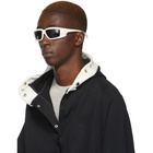 Rick Owens White and Black Larry Rick Sunglasses