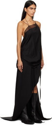 Ann Demeulemeester Black Lief Negligee Maxi Dress