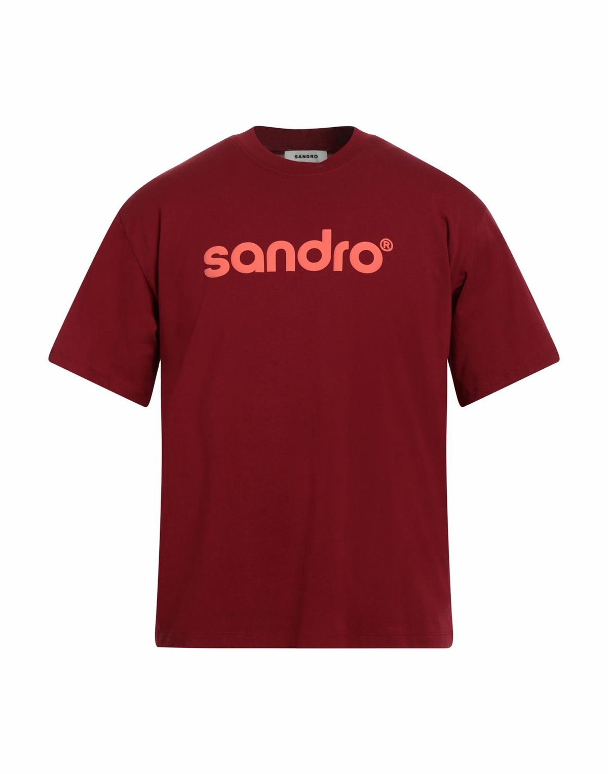 Sandro Mens T-shirt Burgundy