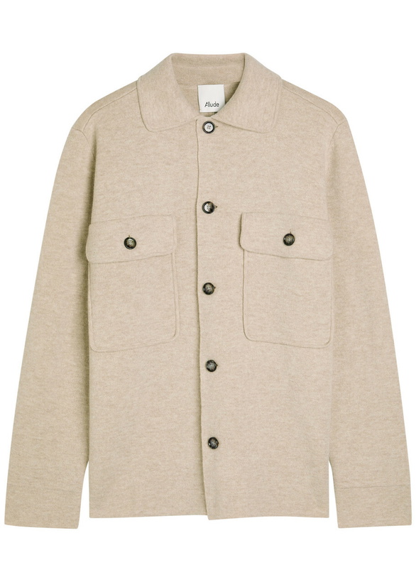 Photo: Allude Wool-blend Overshirt Beige