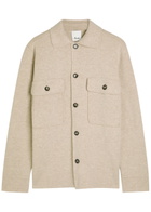 Allude Wool-blend Overshirt Beige