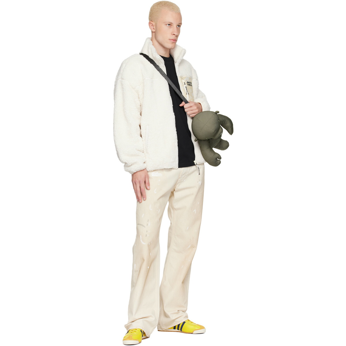 AAPE by A Bathing Ape Khaki 'AAPER' Moonface Logo Bag
