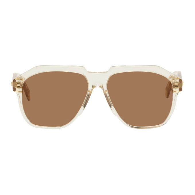 Photo: Bottega Veneta Transparent Aviator Sunglasses