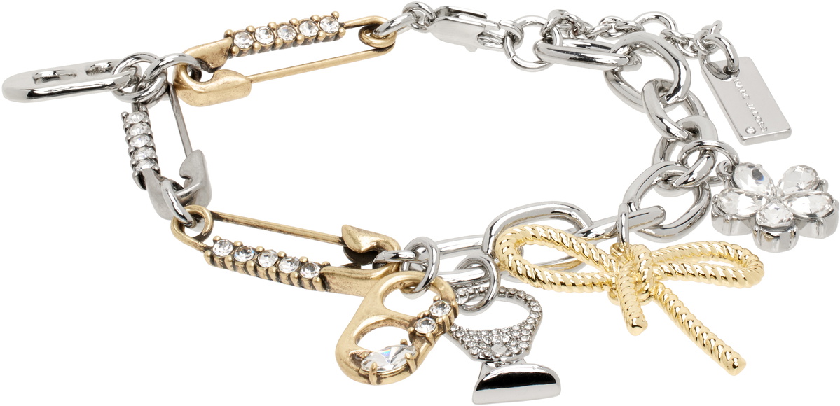 Marc Jacobs Silver & Gold 'The Grunge Glam Charm' Bracelet