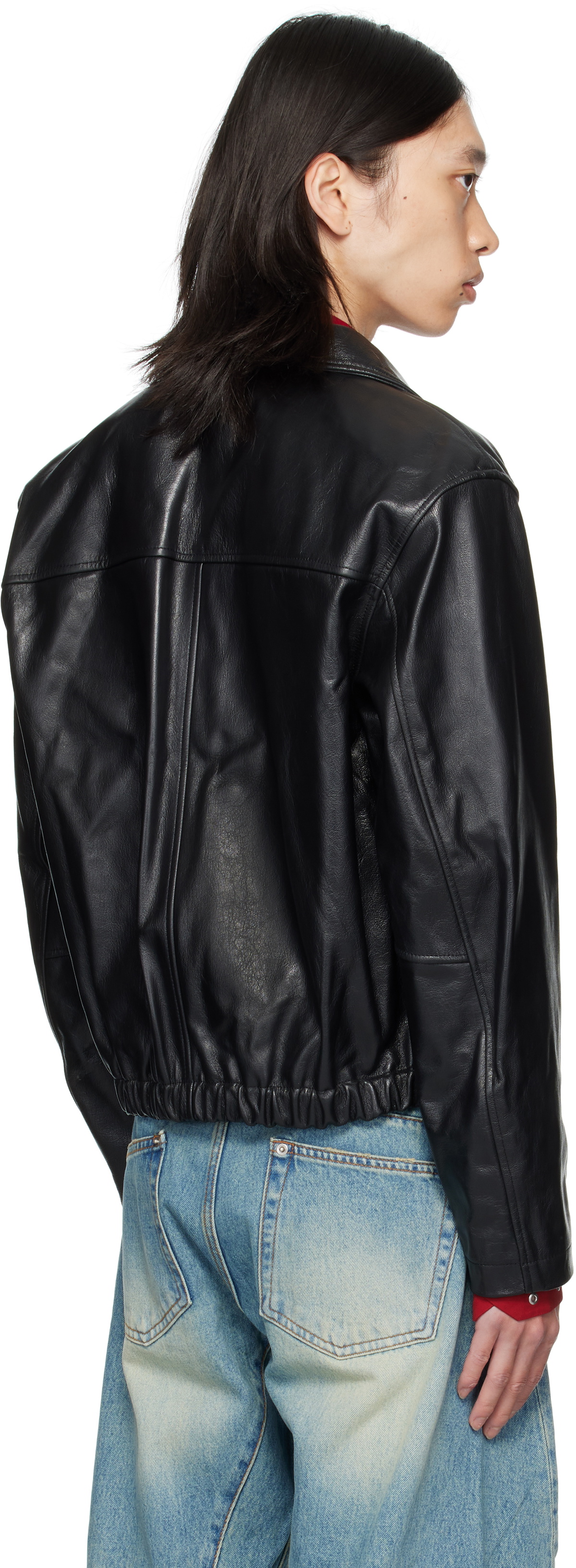 COOR Black Pilot Leather Jacket
