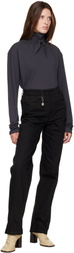 LEMAIRE Black Five Pockets Twisted Jeans
