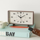Newgate Clocks Wideboy Mantel Alarm Clock in Mocha Brown 