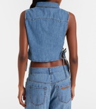 Miu Miu Chambray crop top