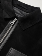 Mr P. - Leather-Trimmed Suede Jacket - Black