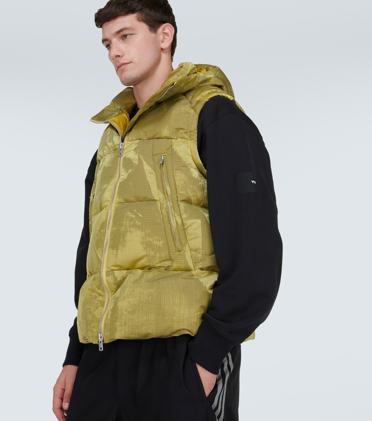 Y-3 Trompe-l'œil down vest