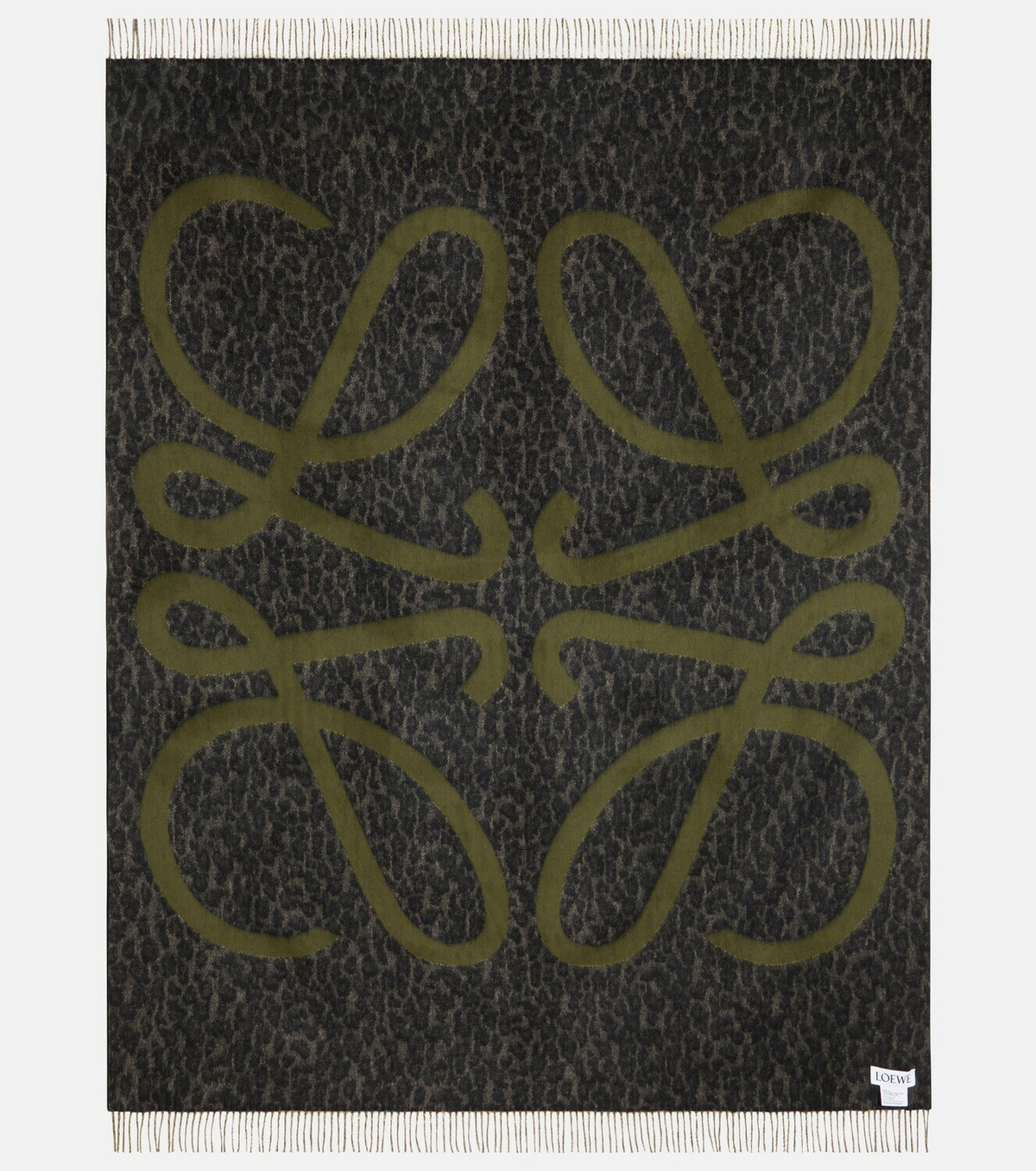 Loewe Anagram fringed wool and cashmere blanket