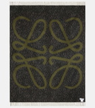 Loewe Anagram fringed wool and cashmere blanket