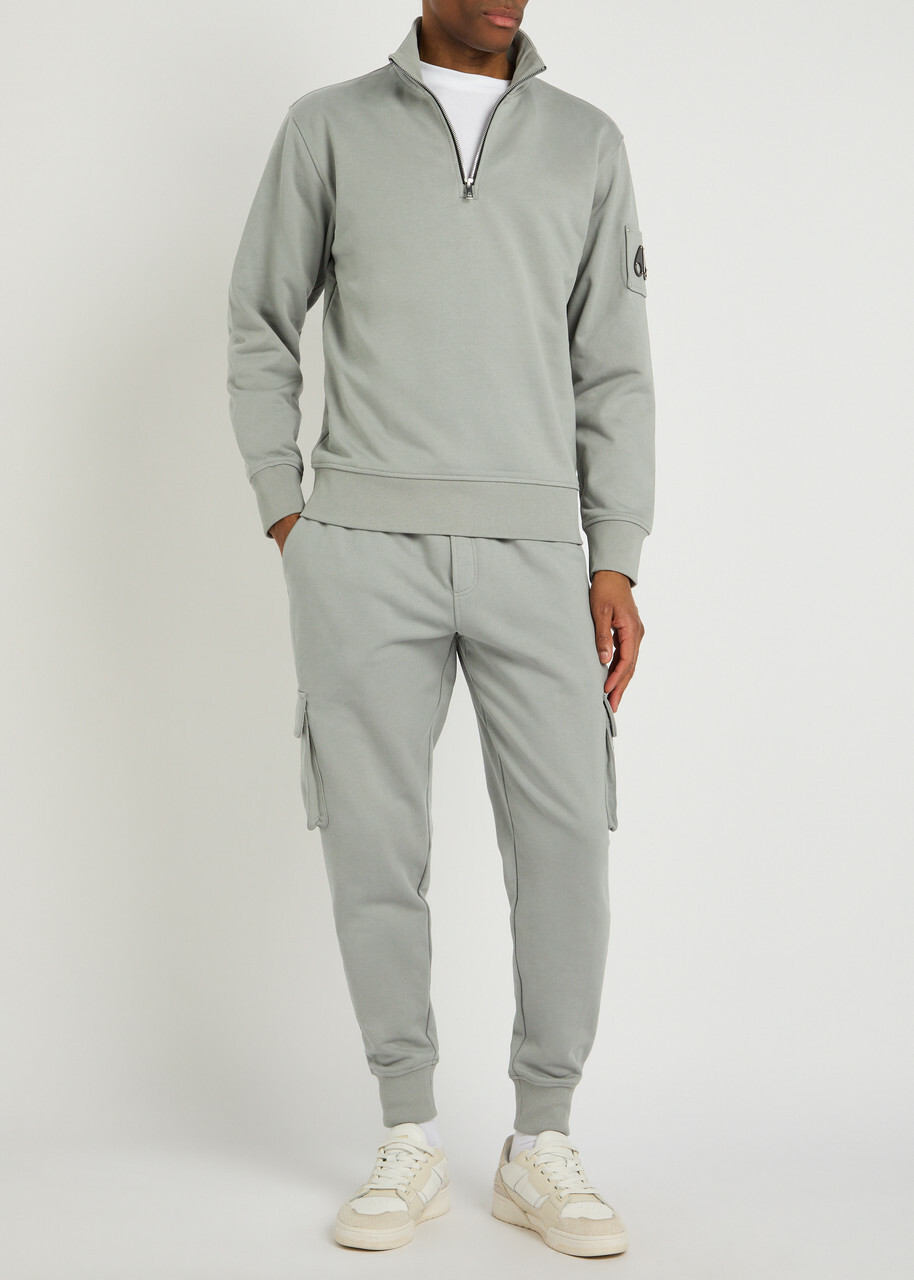 Moose Knuckles Hartsfield Half-zip Cotton Sweatshirt Grey