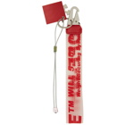 Off-White SSENSE Exclusive Red Rubber Keychain