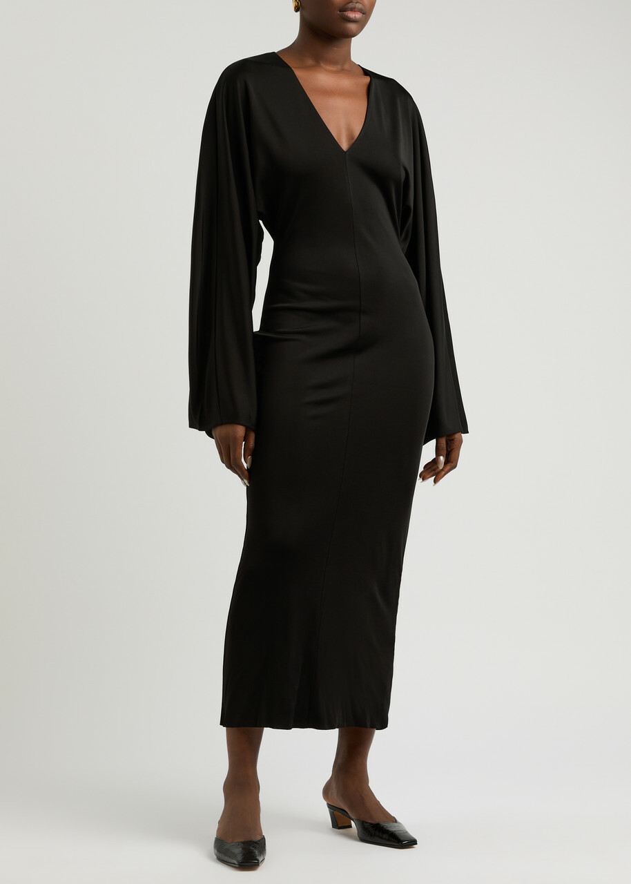 bodycon dress with sleeves knee length Long Sleeve Bodycon Mini Dress Black
