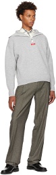 Coperni Gray Half-Zip Sweater