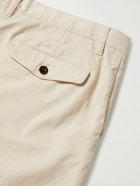 Mr P. - Straight-Leg Garment-Dyed Organic Cotton-Twill Shorts - Neutrals