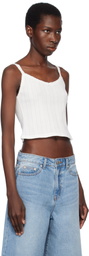Dunst White Pointelle Sleeveless Camisole