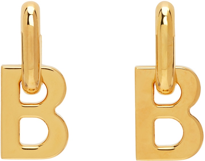 Photo: Balenciaga Gold XS B Chain Earrings