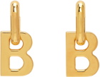 Balenciaga Gold XS B Chain Earrings